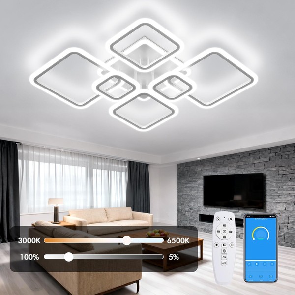 148W Dimmbar Led Deckenlampe Panel Ultraflach Deckenleuchte Wohnzimmer BüRo Flur-image