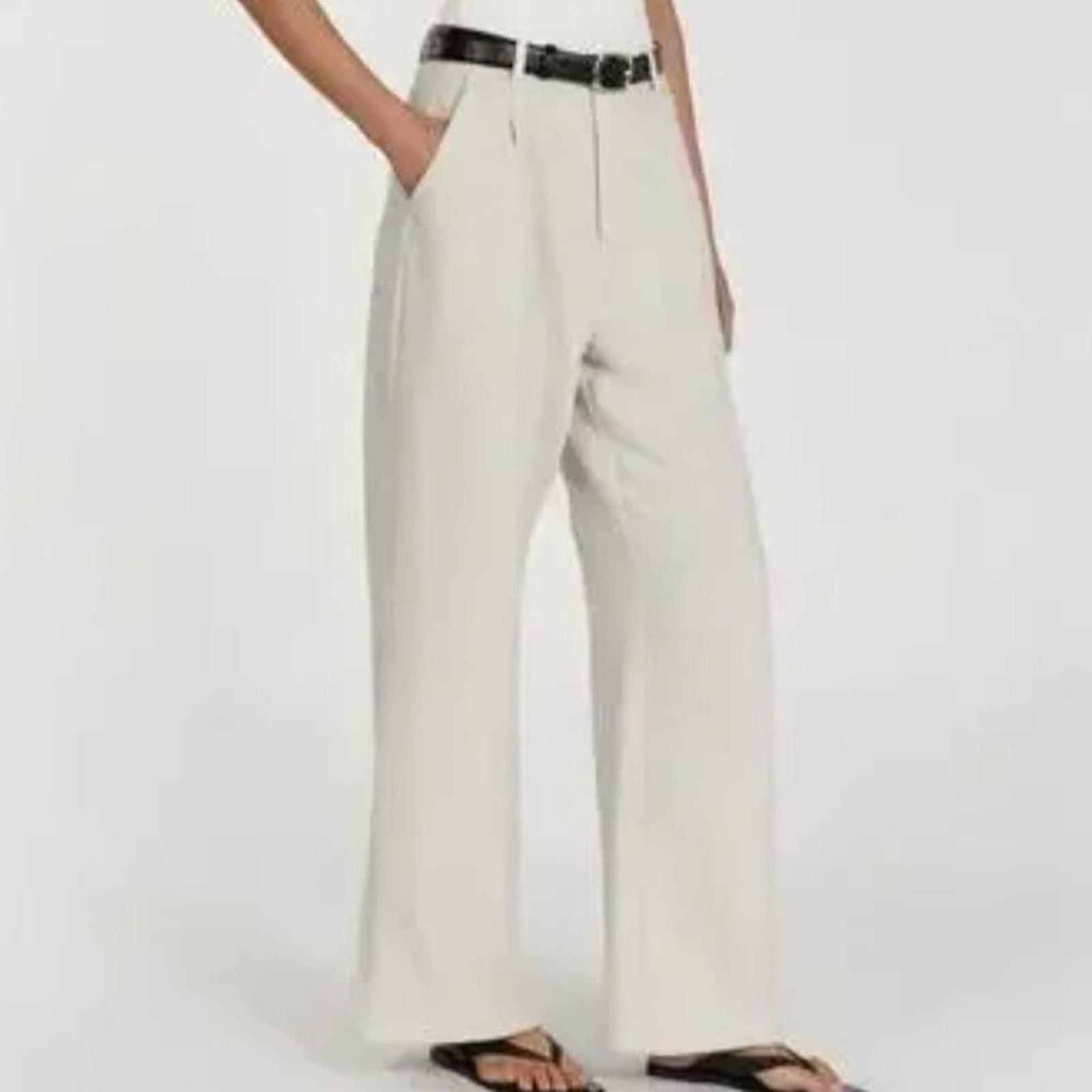 DISSH ROWAN BONE TROUSER MINIMALIST PANTS w/ POCKETS US 2 / Small $120