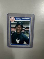 1985 Fleer Update Card Rickey Henderson Card # U-51