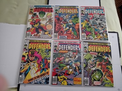Defenders No 46- 51. Complete Zodiac Story. Moon Knight App.1977 Marvel Comic VF