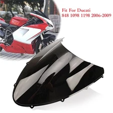 Bubble Double Windscreen Fit For Ducati 848 1098 1198 2006-2009