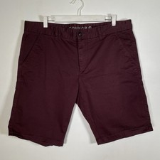 New Connor Mens Plum Stretch Casual Chino Shorts Size 38 NWOT Condition