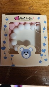 SILICON BEADED PACIFIER HOLDER NEW LOT OF 2