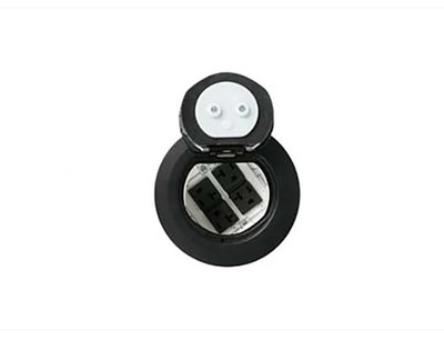  Wiremold 4ATCP4RBK 4'' Evolution Series Poke-Thru Prewired Black 