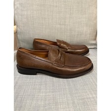 Steve Madden Mens RB-8305 Brown Leather Penny Loafers Size 10.5 Slip On Shoes