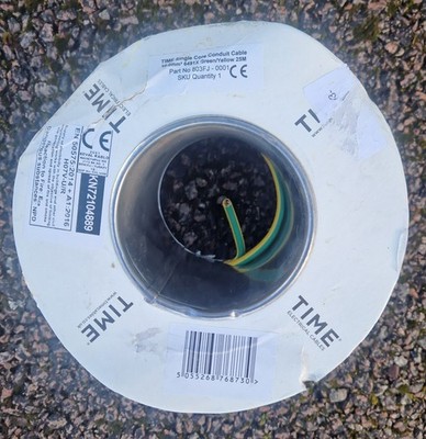 25m x 10m Erde grün gelb 10mm Einzelader 6491X Kabel Draht Kleben Erdung