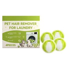 4er-Pack Tierhaarentferner-Bälle, wiederverwendbarer Fusselfänger für Wäsche