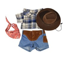 Cowboy Outfit Teddy Bear Clothes Outfit Fits Most 14" - 18" Build-a-bear and Mak
