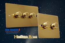 Heritage Brass Flat Range Dimmers & Switches Polished Brass
