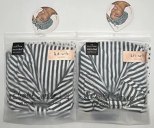 2PK Kitsch Cleanse Stripe Elevated Shower Cap ~ NEW ~ FAST SHIPPING