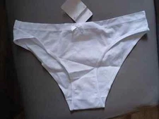 Ladies white briefs knickers L front bow *Shein