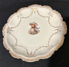 CRESCENT 'K' CHINA 10 1/2" VICTORIAN LADY SCALLOPED DISH- Low Production Number — photo 1