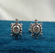 925 Sterling Silver Tiny Turtle Small Stud Tiny Turtle Tortoise Stud Earrings
