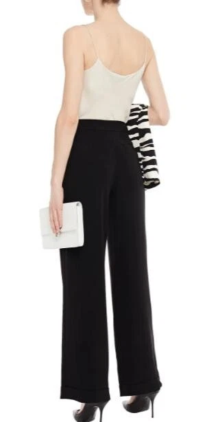 Pantaloni abito a pieghe Alexander McQueen da donna eleganti gamba dritta nuovi con etichette