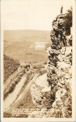 c1930s-40s Lovers Leap & the Narrows Cumberland Maryland Real Photo Postcard