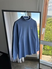 Vintage Lacoste Chemise 90s Blue Turtleneck LongSleeve Shirt