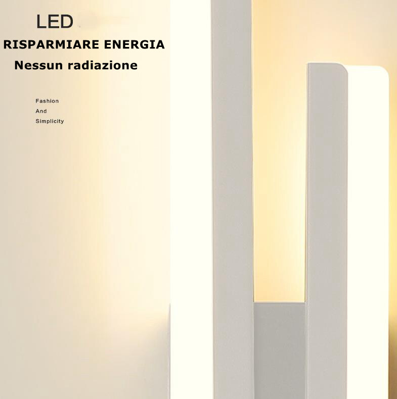 Applique Lampada Da Parete Per Muro A Led 10w Moderna Doppia Luce Per Interno 84435322 - Foto 7