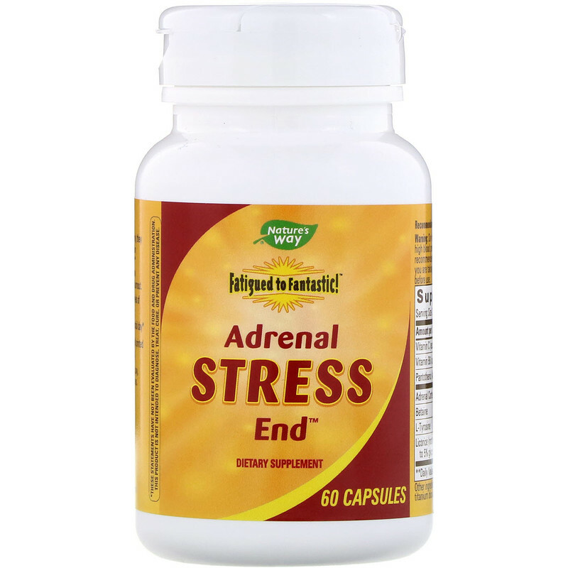 Adrenal Fatigue Stress Formula 60Caps Tyrosine Vitamin B6 C Licorice