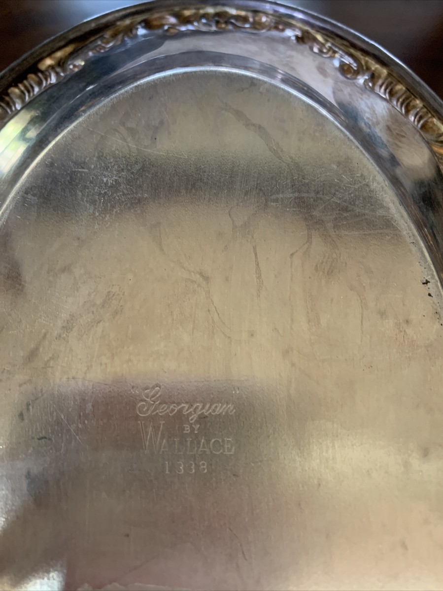 VINTAGE GEORGIAN BY WALLACE 1338 SILVERPLATE GRAVY BOAT WITH