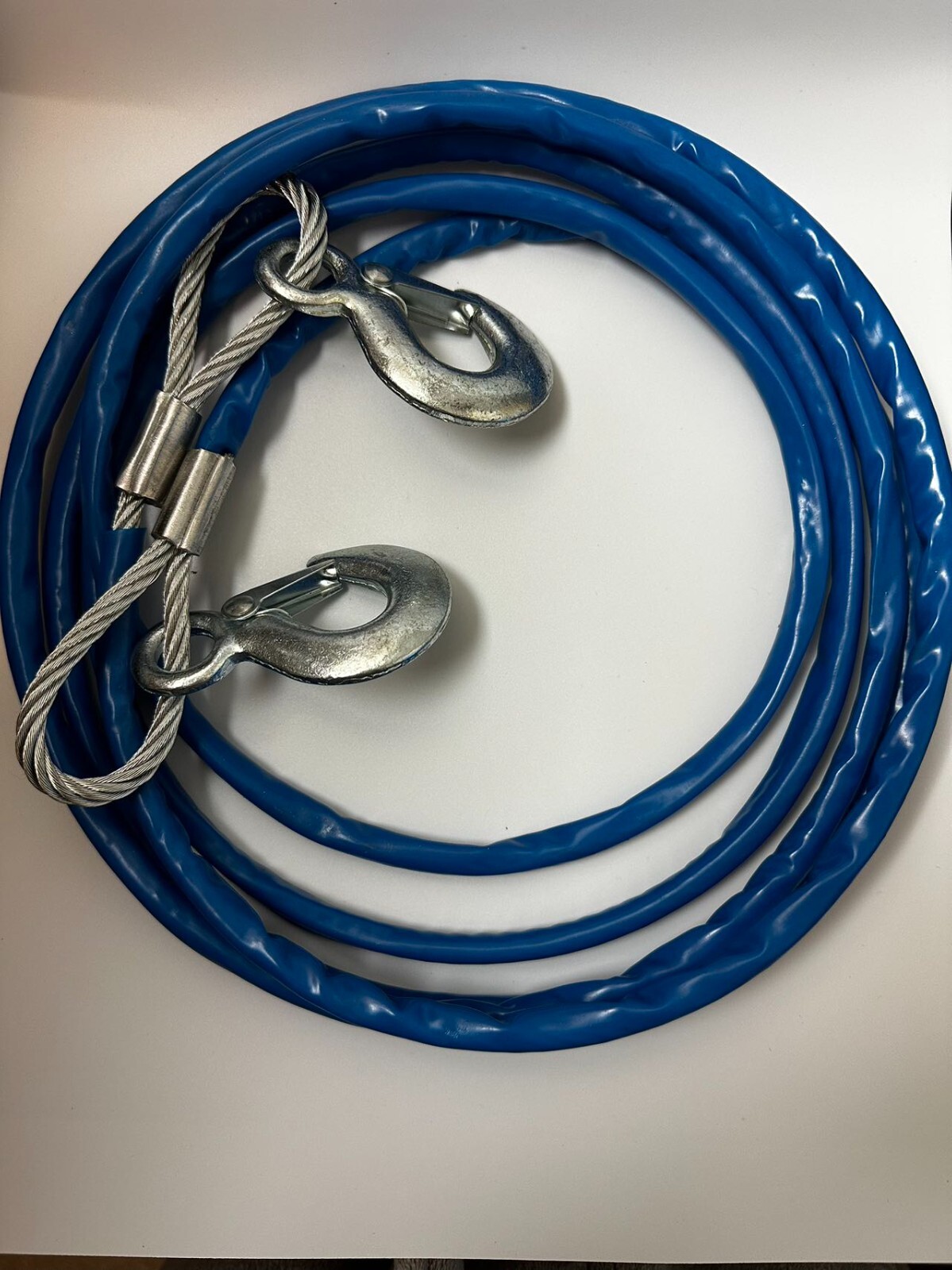 HeavyDuty 5000 Kgs Car Wire Tow Rope Steel Cable Tow Strap with Hooks 12FT eBay