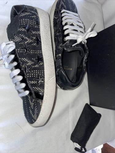 Saint Laurent Black Star Women's Sneakers 38 NIB - Picture 5 of 6