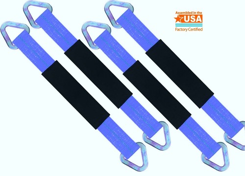 4Pcs Axle Straps Car Hauler Trailer Auto Truck Tie Down Wheel Strap Tow - Picture 8 of 28