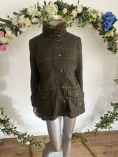 Joules Fieldcoat Luxe Green Tweed Jacket With Removable Gilet Size 12 & 18 New