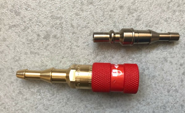Enchufe Rapido Gases Inflamables PROPANO con Válvula Retención Made in France