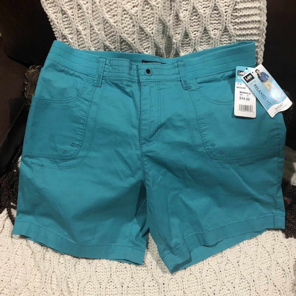 Lee Womens Relaxed-fit Bermuda Short Pants Lee Women's Flex-To-Go