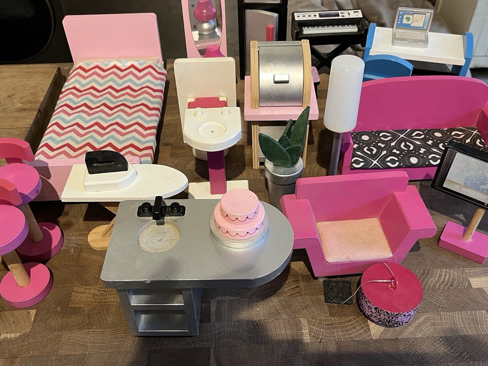 wooden dolls house furniture bundle eBay