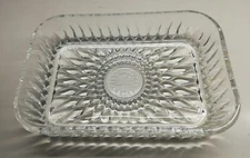 Antique Duralex Lesieur Glass Oil Butter Bowl L 14CM Vintage Decor 20th Century
