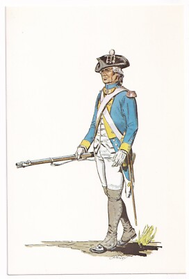 Post Card Officer 1781 Regiment de Royal Deux-Ponts by Clyde A. Risley