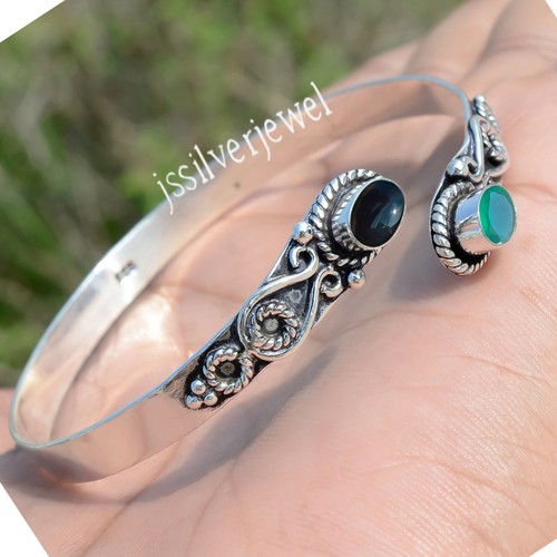 Bracelet Réglable Argent 925 Avec Pierre De Lune Et Améthyste - Fait Main - Neuf