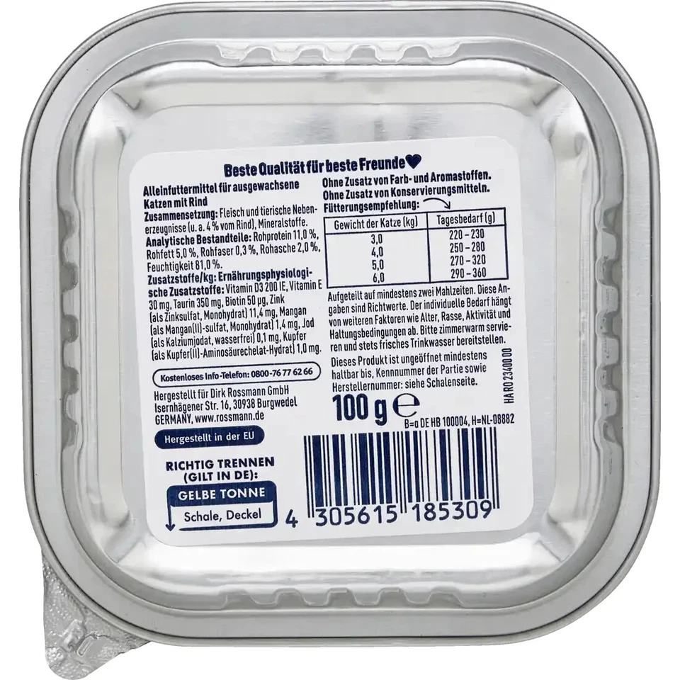 6 x 100 g | Winston Schlemmer-Menü mit Rind ohne Getreidezusatz & Zuckerzusatz - Bild 3 von 3