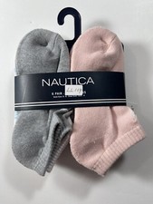 NEW Unisex Nautica Socks Lot of 6 Shoe size 10.5-4 Sock size 6-8 LL109 