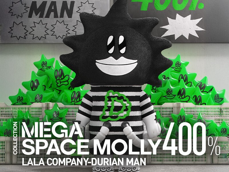 MEGA SPACE MOLLY 400% ララ・カンパニー ダリアンマン POP MART MEGA SPACE MOLLY 400% LALA COMPANY-DURIAN MAN RADIO