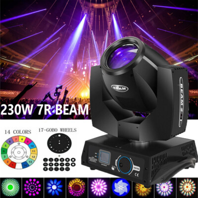 7R Beam 230W RGBW LED Moving Head Light 16+8 Prism Gobo Stage Lighting DJ Party