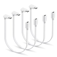 4-Pack Extension Cable for WYZE Cam Pan v3 Camera, 90 Degree Micro USB Extender