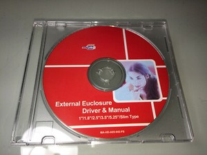 Cypress External Enclosure Driver and Manual 1"/1.8"/2.5"3.5"5.25"Slim Type (CD)