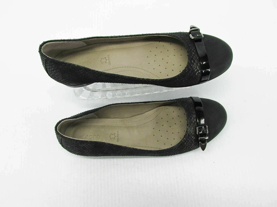 Zapato Bailarina Ecco Mujer Tacto Talla 9M EUR 40 Cuero Negro Ballet Plano Nuevo Sin Caja qp Foto 2 de 4