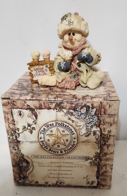 Boyds Bears Wee Folkstone Collection  ''SLURP'' Snowman Snow Cone Figurine 36500