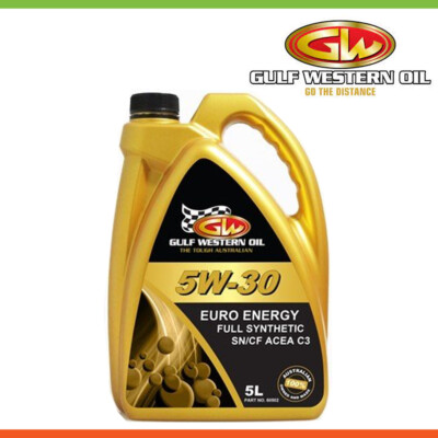 New * GULF WESTERN * EURO ENERGY FULL SYNTHETIC 5W-30 Engine Oil - 5Ltr
