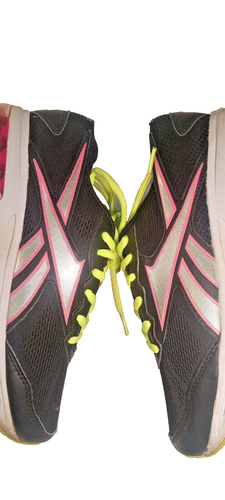 PERFECT Womens Reebok Size 8.5 Running Mono fusion Mesh Black PINK - Picture 2 of 10