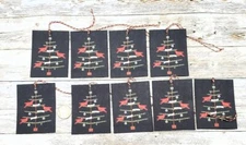 9-Christmas-Primitive-Farmhouse-Holiday-Cardinal-Linen Cardstock-Gift-Hang-Tags