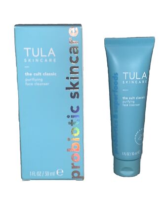 NEW TULA The Cult Classic Purifying Face Cleanser 1.0 oz/30 ml NIB Box