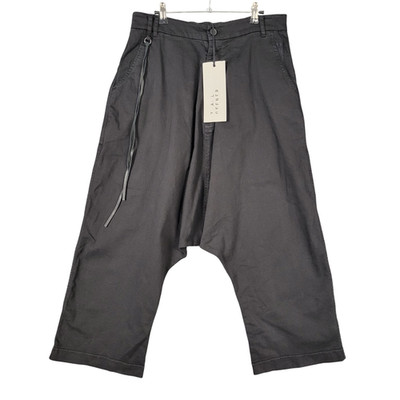 NWT PAL OFFNER Black Drop Crotch Harem Pants Minimalist Luxury SIZE 3 / MEDIUM