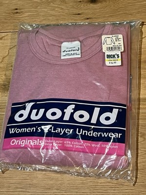 Duofold Women's 2 layer Long Underwear Top  XL New In Package VTG USA Color:Rose