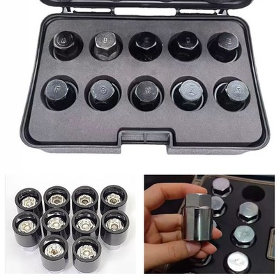 For TOYOTA Security Master Locking Lock Wheel Nut Key Bolt - 10-Piece Set Tools