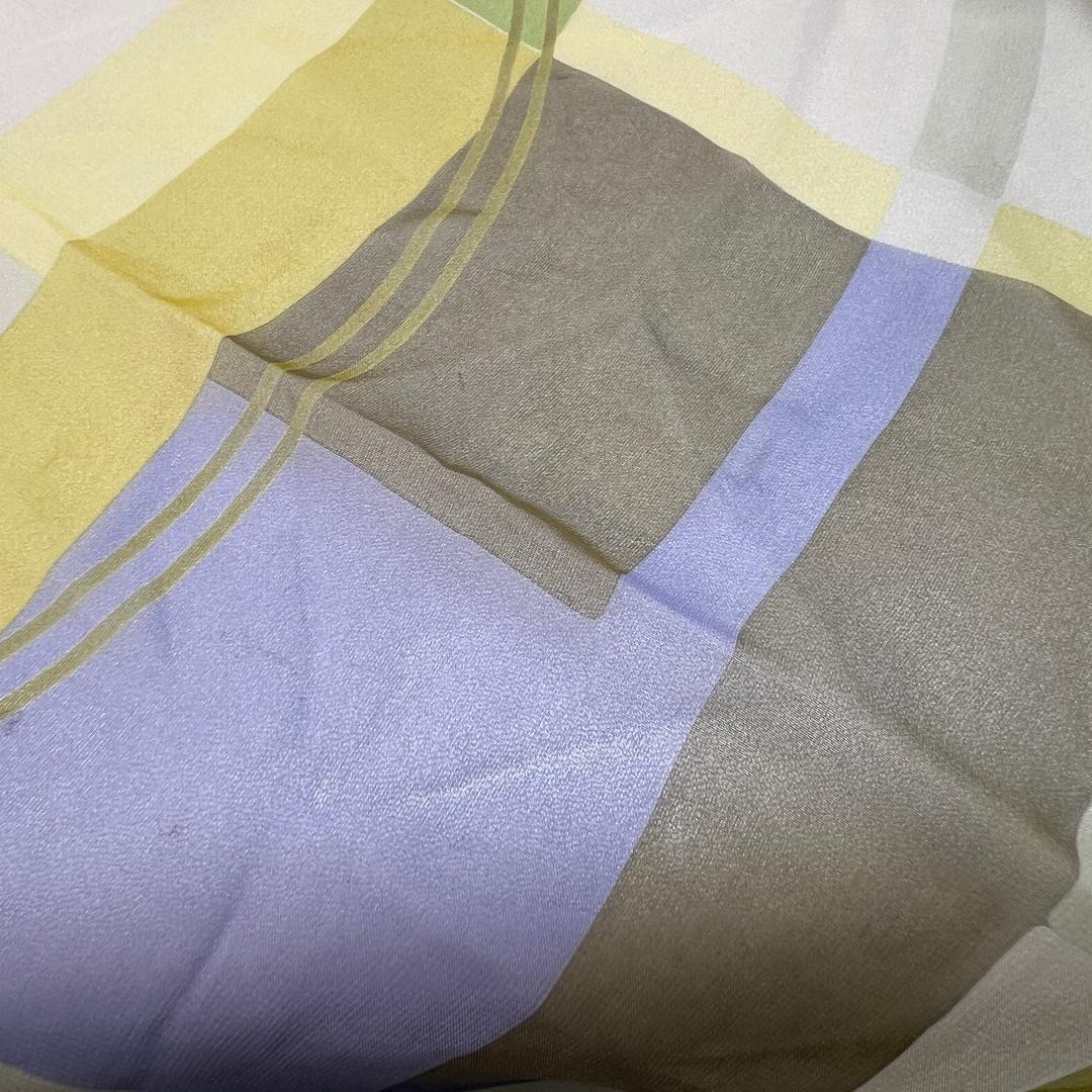 Auth CHANEL Silk Scarf Coco Mark Women's Yellow Silk Vintage Genuine thumbnail 4