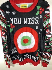 New Tipsy Elves Drinking Game Ugly Christmas Sweater Size M.  No Balls Included